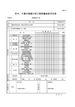 乔木、大灌木栽植分项工程质量检验评定表 (2)