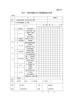 喬木大灌木栽植分項(xiàng)工程質(zhì)量檢驗(yàn)評定表