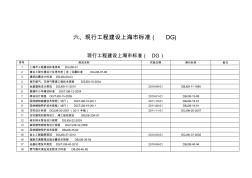 五、现行工程建设上海市标准(DG)