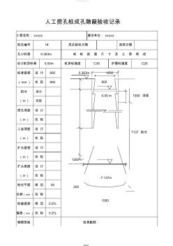 人工挖孔桩成孔隐蔽验收记录 (2)