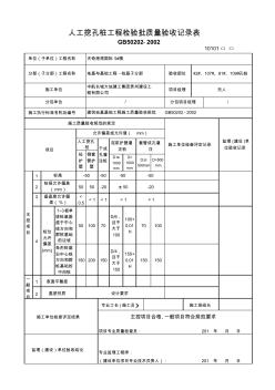 人工挖孔樁檢驗批()