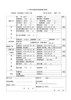 人工挖孔桩灌注桩监理检查记录表 (2)