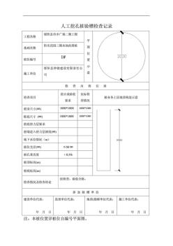 人工挖孔桩记录表格(全套)资料