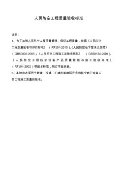 人民防空工程質(zhì)量驗收標準(條文說明)