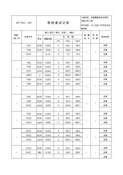 儀表聯(lián)校調(diào)試記錄表(格式)7.9