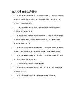 企業(yè)主要人員及主要職能部門安全生產(chǎn)責(zé)任制