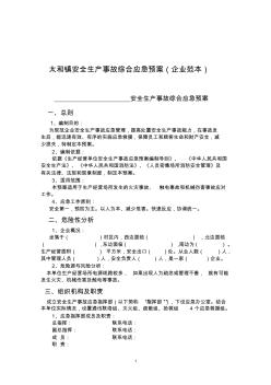 企业安全生产事故综合应急预案(范本)(20200923114153)