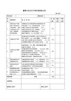 企业安全生产责任制考核记录改 (2)