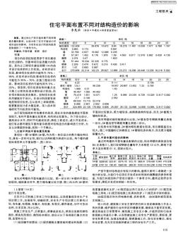 住宅平面布置不同对结构造价的影响