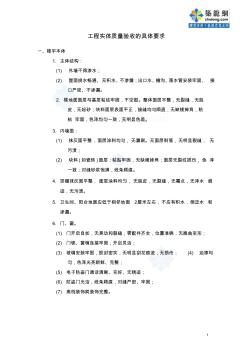 住宅樓質(zhì)量驗(yàn)收標(biāo)準(zhǔn)