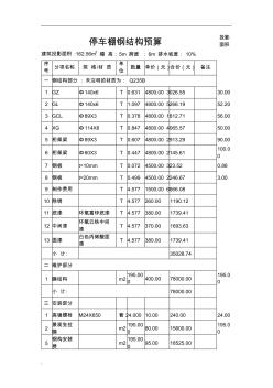 停车棚钢结构预算(20201013115656)