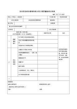 全防范综合管理系统分项工程质量验收记录表 (2)