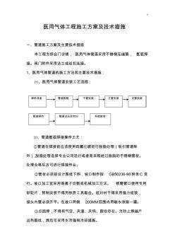 医用气体项目工程施工方案计划及其技术措施