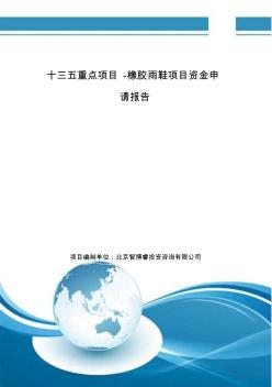 十三五重點(diǎn)項(xiàng)目-橡膠雨鞋項(xiàng)目資金申請(qǐng)報(bào)告 (2)