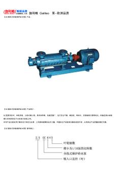 卧式多级锅炉给水泵型号及参数 (2)
