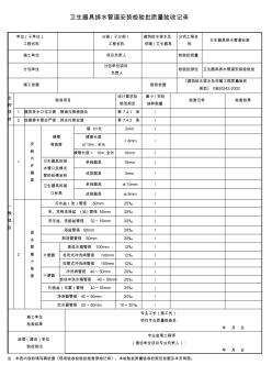 衛(wèi)生器具排水管道安裝檢驗(yàn)批質(zhì)量驗(yàn)收記錄 (3)