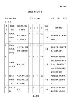 危险源辨识评价表(20200728183731)