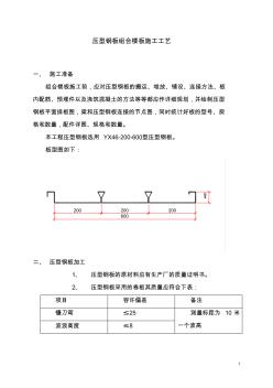 压型钢板组合楼板施工工艺标准