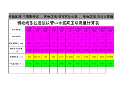 压浆用量计算表