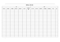 原料出入庫等記錄表