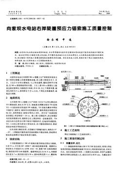 向家坝水电站右岸陡崖预应力锚索施工质量控制