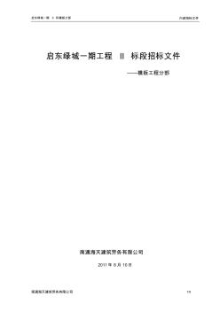 启东绿城制模工程招标文件(1)