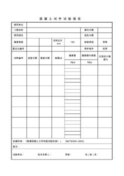 商品混凝土出廠合格證