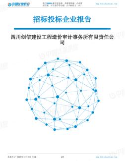 四川创信建设工程造价审计事务所有限责任公司-招投标数据分析报告