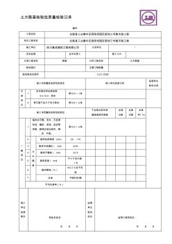 四川市政道路工程检验批质量检收记录表
