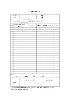 園林綠化工程工程量核算確認(rèn)表