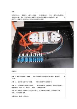 图解：光缆终端盒、耦合器、光纤跳线的作用和接法