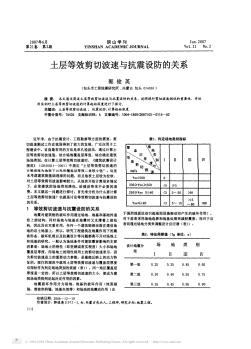 土層等效剪切波速與抗震設(shè)防的關(guān)系