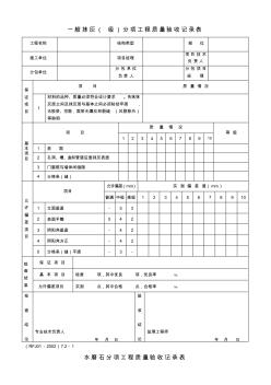 土建、装饰装修分部分项工程验收记录表大全