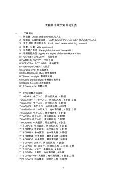 土建、機(jī)電工程英語英漢對(duì)照詞匯表