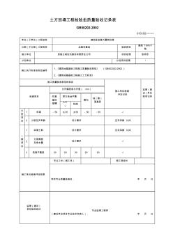 土方回填工程檢驗(yàn)批質(zhì)量驗(yàn)收記錄表。?；A(chǔ)