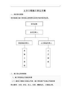 土方開挖施工揚塵控制專項計劃方針