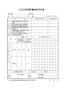 土石方回填质量检验评定表