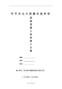 型钢混凝土结构施工方案.1doc