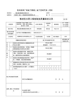 塑料排水板工程检验验收记录