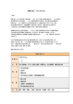 塑料材料-聚氯乙烯(PVC)的基本物理化学特性及典型应用介绍