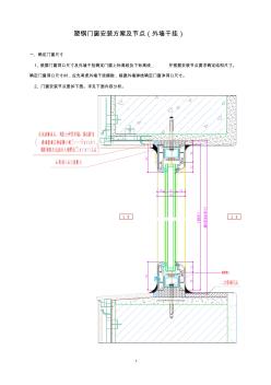 塑钢门窗安装节点及方案(干挂)