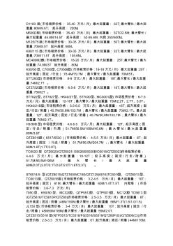 塔吊型号性能参数