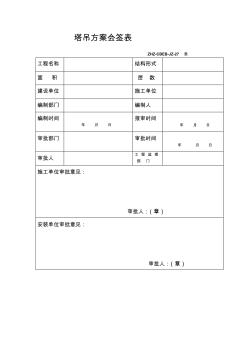 塔吊应急预案审批表