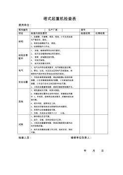 塔吊日常维修保养记录 (2)