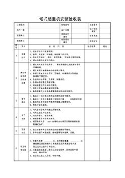 塔式起重机安装验收表(四方验收)