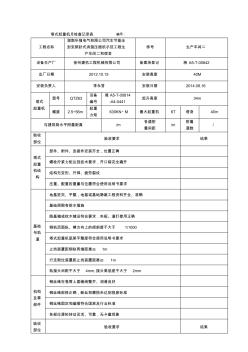 塔式起重机月检查记录表