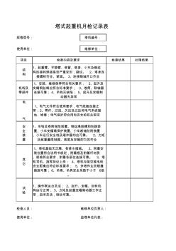 塔式起重機(jī)月檢記錄表