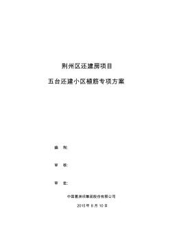 填充墻植筋施工方案