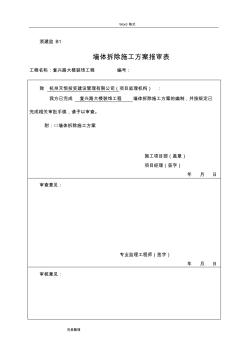 墻體拆除工程施工設(shè)計(jì)方案29532