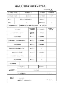 墻體節(jié)能工程隱蔽工程質(zhì)量驗收記錄表